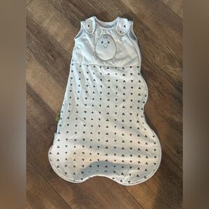 Nested Bean Weighted White and Gray Sleep Sack